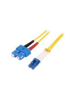 FP0LS10 Patch cord światłowodowy OS2 LC/UPC,SC/UPC 10m LSZH żółty