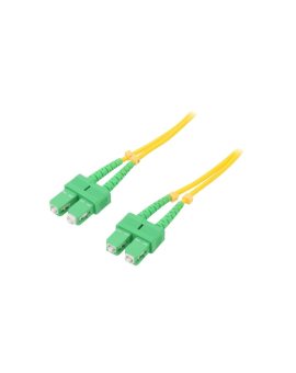 QOLTEC-54365 Patch cord światłowodowy SC/APC,z obu stron 1,5m LSZH żółty