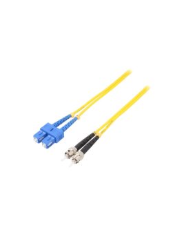 QOLTEC-54059 Patch cord światłowodowy SC/UPC,ST/UPC 1m Światłowód: 9/125um