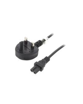 SN37-3/07/1.5BK Kabel BS 1363 (G) wtyk, IEC C7 żeński PVC 1, 5m czarny 2, 5A