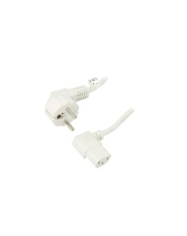 SN325-3/07/1.5WH Kabel CEE 7/7 (E/F) wtyk kątowy, IEC C13 żeński 90 PVC 1,5m