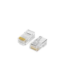 Ugreen 100x wtyk końcówka RJ45 8P8C (UTP Cat. 5 / Cat. 5e) przezroczysty (NW110)