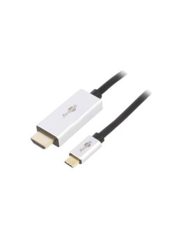 USBC-HDMI-2M Adapter HDCP 2.2, HDMI 2.1 HDMI wtyk, USB C wtyk złocony 2m