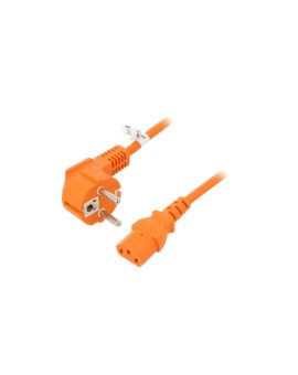 SN326-3/10/3OR Kabel CEE 7/7 (E/F) wtyk kątowy, IEC C13 żeński PVC 3m 10A