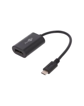 MHL.08 Adapter USB 3.0 DisplayPort gniazdo, USB C wtyk 0,2m czarny