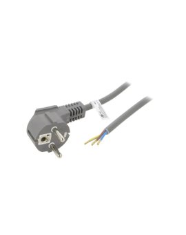 S4-3/07/1.5GY Kabel CEE 7/7 (E/F) wtyk kątowy, przewody PVC 1,5m szary 10A