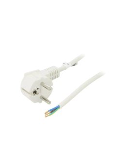 S4-3/10/3WH Kabel CEE 7/7 (E/F) wtyk kątowy, przewody PVC 3m biały 10A