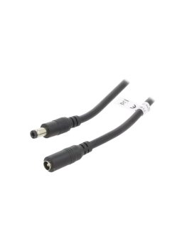 GOOBAY-71402 Kabel DC 5,5/2,5 wtyk, DC 5,5/2,5 gniazdo czarny 10m