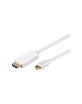 MC.2210.1112.010WH Kabel DisplayPort 1.1 HDMI wtyk, mini DisplayPort wtyk PVC 1m
