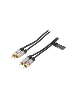 GOOBAY-PLUS-77394 Kabel RCA wtyk x2,z obu stron 3m Pokrycie: złocony czarny