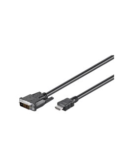 HDMI-DV020.020 Kabel HDMI 1.4 DVI-D (18+1) wtyk,HDMI wtyk 2m czarny