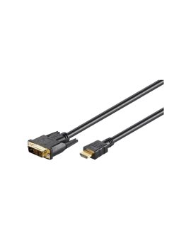 HDMI-DV020G.050 Kabel HDMI 1.4 DVI-D (18+1) wtyk,HDMI wtyk 5m czarny
