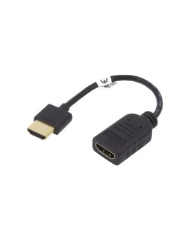 HDMI.AD01-0.1BK Kabel HDMI 2.0 HDMI gniazdo,HDMI wtyk 0,1m czarny