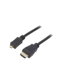 HDMI.HE320.010 Kabel HDMI 2.0 HDMI wtyk,micro HDMI wtyk PVC Dł: 1m czarny