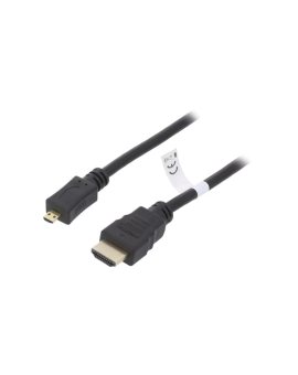 HDMI.HE320.020 Kabel HDMI 2.0 HDMI wtyk,micro HDMI wtyk PVC Dł: 2m czarny