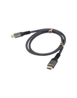 GOOBAY-PLUS-64993 Kabel HDMI 2.0 HDMI wtyk,z obu stron PVC tekstylny Dł: 1m