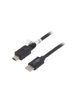 USB-C/BMINI-0.5BK Kabel High Speed,USB 2.0,USB 3.1 USB B mini wtyk,USB C wtyk