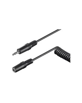 AVK-117-0500 Kabel Jack 3,5mm gniazdo,Jack 3,5mm wtyk 5m czarny Øzewn: 4mm