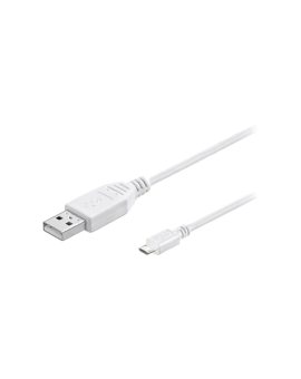 USB-MICBM-5.0 Kabel USB 2.0 USB A wtyk, USB B micro wtyk 5m biały Żyła: Cu