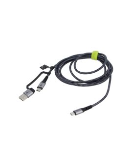 GOOBAY-70279 Kabel USB 2.0 USB A wtyk, USB C wtyk x2 3m czarno-szary szary