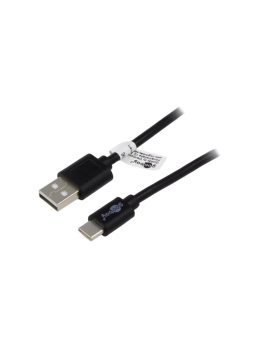 USB.C-M/A-M-03 Kabel USB 2.0 USB A wtyk, USB C wtyk niklowany 3m czarny