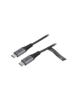 USB-C/C-TXT/1.0 Kabel USB 2.0 USB C wtyk, z obu stron 1m 480Mbps tekstylny