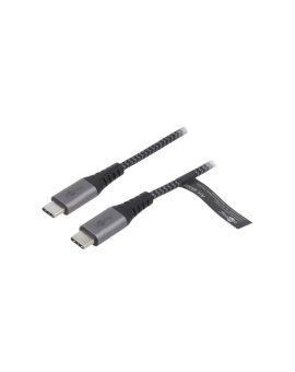 USB-C/C-TXT/2.0 Kabel USB 2.0 USB C wtyk, z obu stron 2m 480Mbps tekstylny