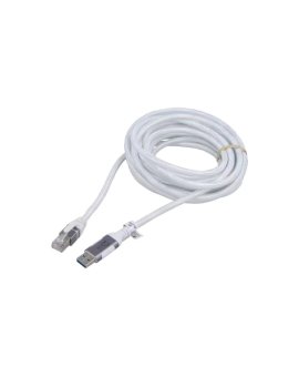 GOOBAY-74160 Kabel USB 3.0 RJ45 wtyk, USB A wtyk niklowany 3m biały F/UTP