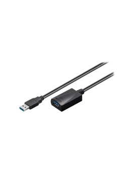 A-USB3.0-EXTENDER Kabel USB 3.0 USB A gniazdo, USB A wtyk 5m czarny 5Gbps PVC