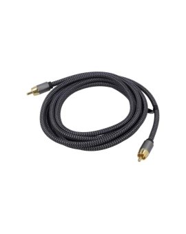 GOOBAY-PLUS-65299 Kabel RCA wtyk, z obu stron 10m Pokrycie: złocony czarno-szary