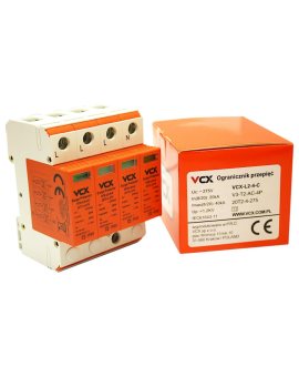 Ogranicznik przepięć 7kA AC 275V C przepięciówka Typ T2 trójfazowy 3F In=20kA, Imax=50kA Iimp=7kA 1,5kV KOMPLET 10szt
