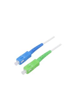 SCA-SCU/OS2-020WH Patch cord światłowodowy OS2 SC/APC, SC/UPC 2m LSZH biały