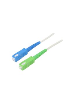 SCA-SCU/OS2-300WH Patch cord światłowodowy OS2 SC/APC, SC/UPC 30m LSZH biały