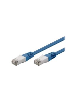 F/UTP5E-CCA-100BL Patch cord F/UTP 5e linka CCA PVC niebieski 10m 26AWG