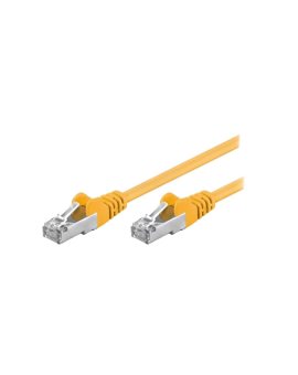 F/UTP5-CCA-100YL Patch cord F/UTP 5e linka CCA PVC żółty 10m 26AWG