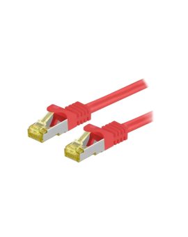 S/FTP7-CU-100RD Patch cord S/FTP 6a linka Cu LSZH czerwony 10m 26AWG