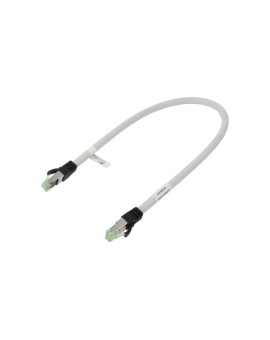 GOOBAY-55135 Patch cord S/FTP Cat 8 linka Cu LSZH szary 0,5m 24AWG Żyły: 8