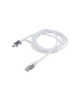 GOOBAY-74176 Kabel USB 3.1 RJ45 wtyk, USB C wtyk niklowany 2m biały F/UTP