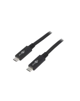 USB.C-C/G2-1.0BK Kabel USB 3.2 USB C wtyk, z obu stron 1m czarny 20Gbps 100W