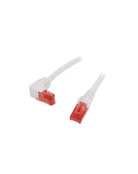 U/UTP6-90-100WH Patch cord U/UTP 6 linka CCA PVC biały 10m 25AWG