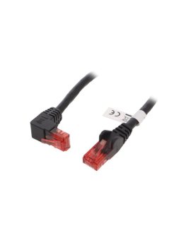 U/UTP6-90-100BK Patch cord U/UTP 6 linka CCA PVC czarny 10m 25AWG