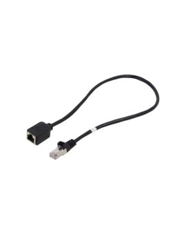 GOOBAY-73386 Przedłużacz RJ45 F/UTP 5e linka Cu PVC czarny 0,5m 26AWG