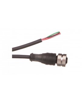 Złącze żeńskie 1/2 cala proste 3-pinowe kabel 2m PUR XZCP1865L2