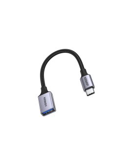 Kabel USB C (męski) - USB (żeński) 3.0 OTG 0.15m Ugreen US378 - czarny