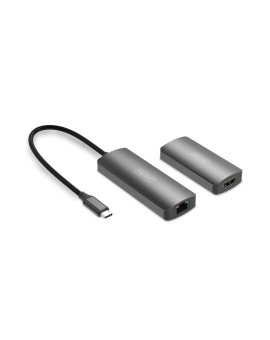 Przedłużacz/Extender USB-C - HDMI 30m po skrętce Cat.6 4K120Hz HDCP 2.3 (zestaw) DS-55343