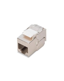 Krótki moduł (gniazdo) keystone RJ45 (8P8C) kat.6A, STP, ekranowany, beznarzędziowy, stalowy DN-93615-S