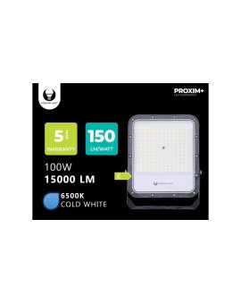 Naświetlacz LED PROXIM+ 100W 6500K 15000lm 230V IP65 Forever Light 150lm/W 5 LAT GWARANCJI