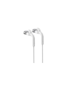 Patchcord LAN Miedź Kabel sieciowy skrętka, łamana końcówka Extralink Kat.6A U/FTP 0.5m 1Gbps Biały