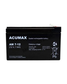 ACUMAX Akumulator 12V AM 7Ah żywotność: 6-9 lat terminal T1