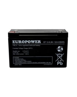 EUROPOWER Akumulator 6V EP12Ah żywotność: 6-9 lat